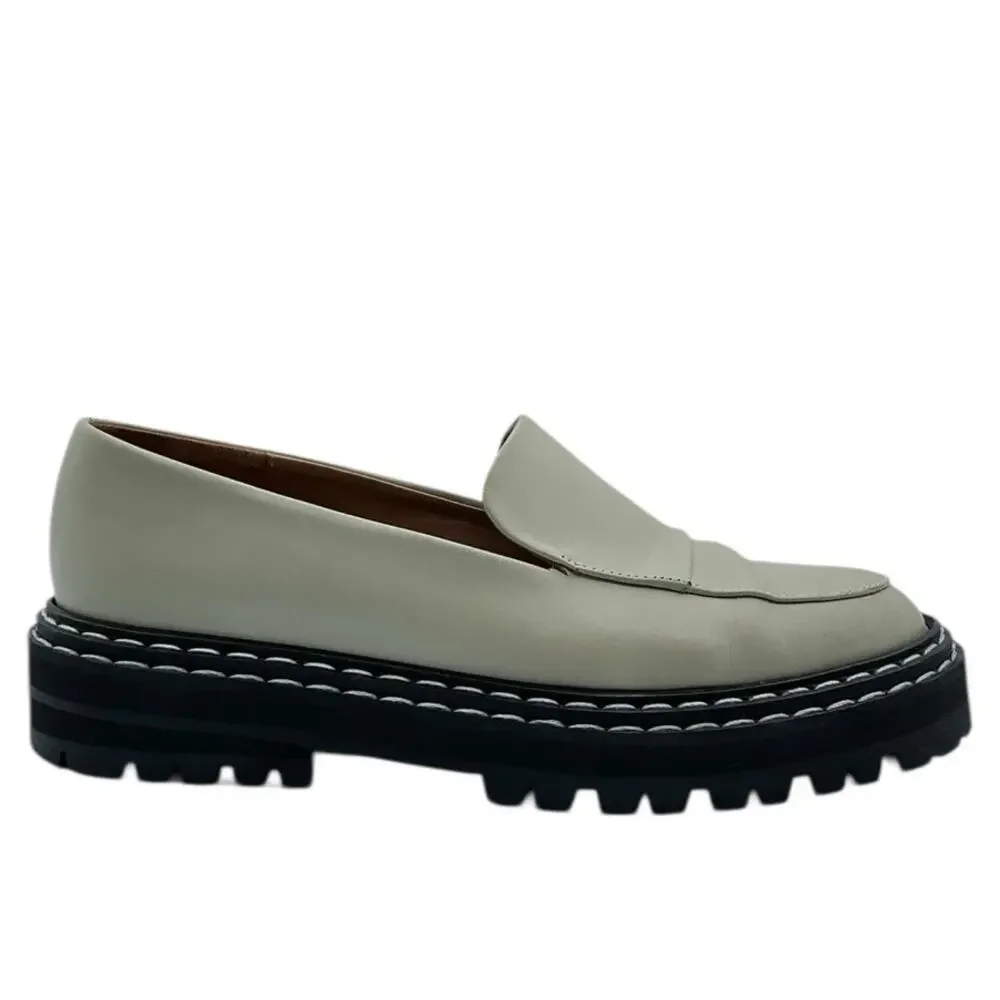 ATP Atelier Manduria Platform Loafers‎ Lug Sole Leather Sage Size EU 37 US 7